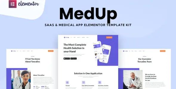 MedUp – Medical SaaS Elementor Template Kit