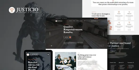 Justicio – Law Firm & Attorney Elementor Template Kit